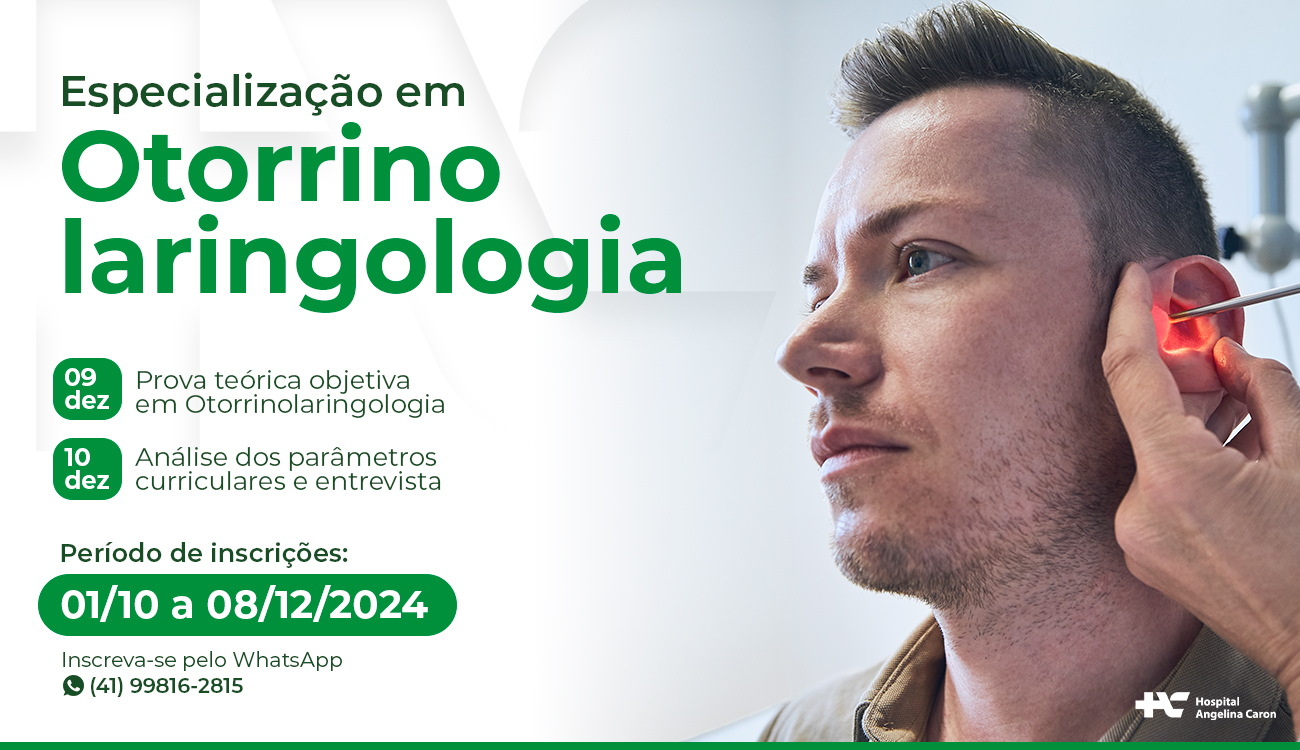Divulgação da especialização em otorrinolaringologia do HAC